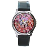 Marbling Blend  Round Metal Watch