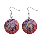 Marbling Blend  Mini Button Earrings