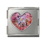 Marbling Blend  Mega Link Heart Italian Charm (18mm)