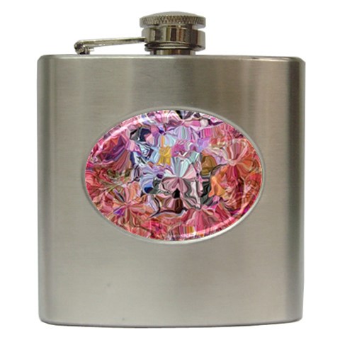 Marbling Blend  Hip Flask (6 oz) from ArtsNow.com Front