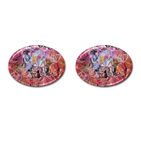 Marbling Blend  Cufflinks (Oval) from ArtsNow.com Front(Pair)