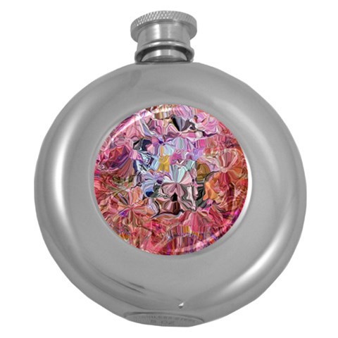 Marbling Blend  Round Hip Flask (5 oz) from ArtsNow.com Front