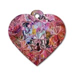 Marbling Blend  Dog Tag Heart (One Side)