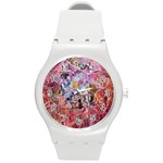 Marbling Blend  Round Plastic Sport Watch (M)