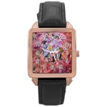 Marbling Blend  Rose Gold Leather Watch 