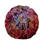 Marbling Blend  Standard 15  Premium Flano Round Cushions