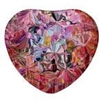 Marbling Blend  Heart Glass Fridge Magnet (4 pack)