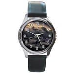 Stellar Dreamscape (AI&Human) Round Metal Watch