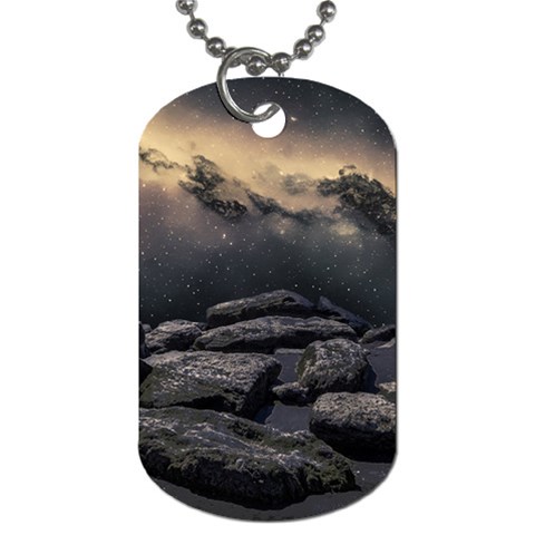 Stellar Dreamscape (AI&Human) Dog Tag (One Side) from ArtsNow.com Front