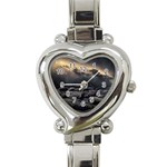 Stellar Dreamscape (AI&Human) Heart Italian Charm Watch