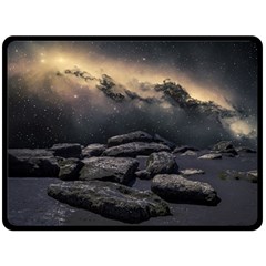 Stellar Dreamscape (AI&Human) Two Sides Fleece Blanket (Large) from ArtsNow.com 80 x60  Blanket Front