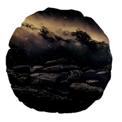 Stellar Dreamscape (AI&Human) Large 18  Premium Flano Round Cushions from ArtsNow.com Front