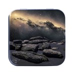 Stellar Dreamscape (AI&Human) Square Metal Box (Black)