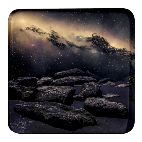 Stellar Dreamscape (AI&Human) Square Glass Fridge Magnet (4 pack) from ArtsNow.com Front