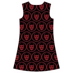 Dark Dominion Print Kids  Short Sleeve Velvet Dress from ArtsNow.com Back