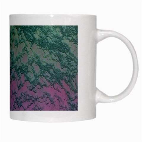 Colorful duotone abstract print White Mug from ArtsNow.com Right