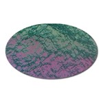 Colorful duotone abstract print Oval Magnet