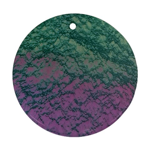 Colorful duotone abstract print Round Ornament (Two Sides) from ArtsNow.com Front