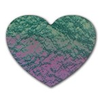 Colorful duotone abstract print Heart Mousepad