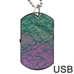 Colorful duotone abstract print Dog Tag USB Flash (Two Sides)