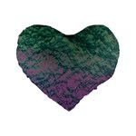 Colorful duotone abstract print Standard 16  Premium Heart Shape Cushions