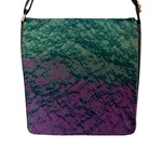 Colorful duotone abstract print Flap Closure Messenger Bag (L)