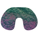 Colorful duotone abstract print Travel Neck Pillow