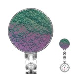 Colorful duotone abstract print Stainless Steel Nurses Watch