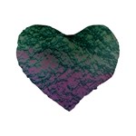 Colorful duotone abstract print Standard 16  Premium Flano Heart Shape Cushions