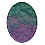 Colorful duotone abstract print Oval Glass Fridge Magnet (4 pack)