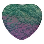 Colorful duotone abstract print Heart Glass Fridge Magnet (4 pack)