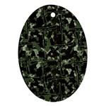 Hunting Motif Camouflage Pattern Print Bk Ornament (Oval)