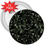 Hunting Motif Camouflage Pattern Print Bk 3  Buttons (10 pack) 