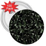 Hunting Motif Camouflage Pattern Print Bk 3  Buttons (100 pack) 