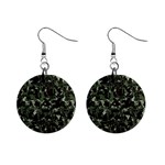 Hunting Motif Camouflage Pattern Print Bk Mini Button Earrings