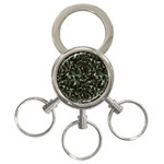 Hunting Motif Camouflage Pattern Print Bk 3-Ring Key Chain