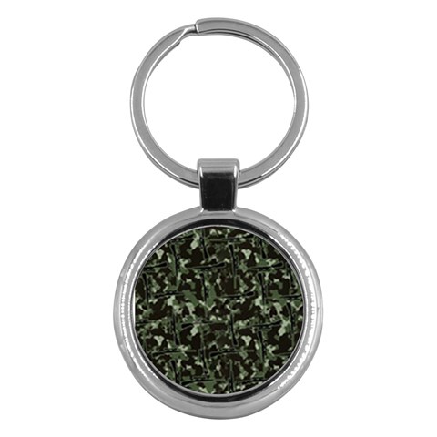 Hunting Motif Camouflage Pattern Print Bk Key Chain (Round) from ArtsNow.com Front