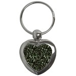 Hunting Motif Camouflage Pattern Print Bk Key Chain (Heart)