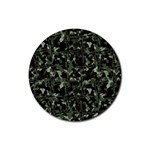 Hunting Motif Camouflage Pattern Print Bk Rubber Coaster (Round)