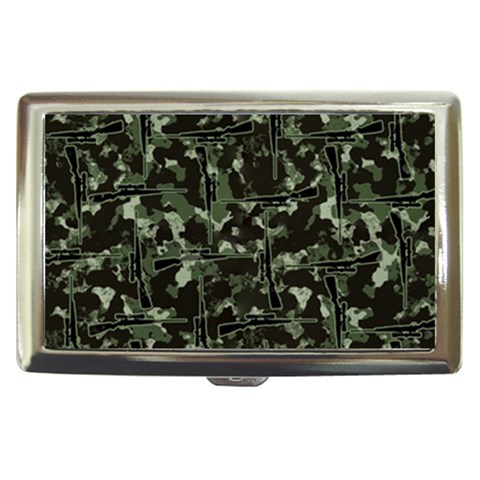 Hunting Motif Camouflage Pattern Print Bk Cigarette Money Case from ArtsNow.com Front