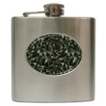 Hunting Motif Camouflage Pattern Print Bk Hip Flask (6 oz)