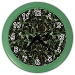 Hunting Motif Camouflage Pattern Print Bk Color Wall Clock