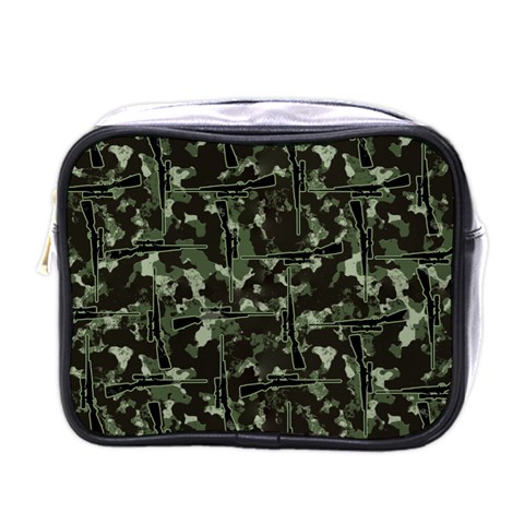 Hunting Motif Camouflage Pattern Print Bk Mini Toiletries Bag (One Side) from ArtsNow.com Front