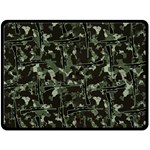 Hunting Motif Camouflage Pattern Print Bk Two Sides Fleece Blanket (Large)