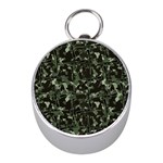 Hunting Motif Camouflage Pattern Print Bk Mini Silver Compasses