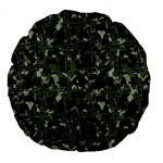 Hunting Motif Camouflage Pattern Print Bk Large 18  Premium Flano Round Cushions