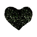 Hunting Motif Camouflage Pattern Print Bk Standard 16  Premium Flano Heart Shape Cushions