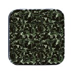 Hunting Motif Camouflage Pattern Print Bk Square Metal Box (Black)