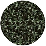 Hunting Motif Camouflage Pattern Print Bk Wooden Bottle Opener (Round)