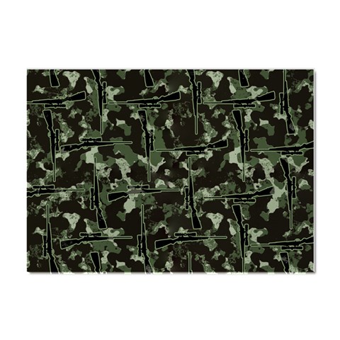 Hunting Motif Camouflage Pattern Print Bk Crystal Sticker (A4) from ArtsNow.com Front